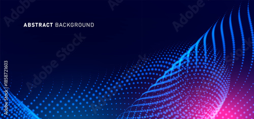 Abstract digital technology futuristic circuit blue pink background, Cyber science tech, Innovation communication future, Ai big data, internet network connection, Cloud hi-tech illustration vector