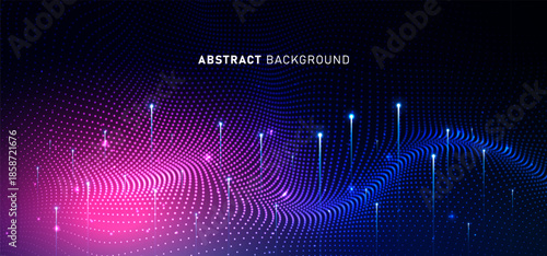 Abstract digital technology futuristic circuit blue pink background, Cyber science tech, Innovation communication future, Ai big data, internet network connection, Cloud hi-tech illustration vector