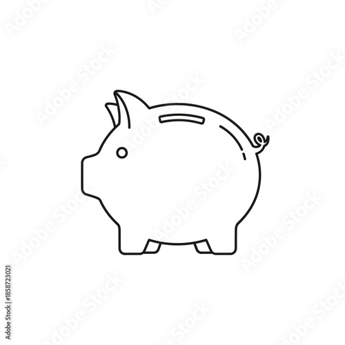 Simple Piggy Bank Illustration for Savings and Finance Concepts