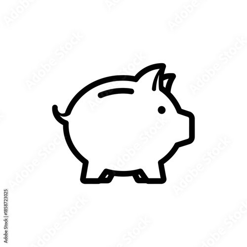 Simple Piggy Bank Illustration for Savings and Finance Concepts