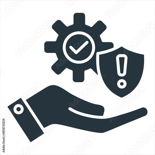 Risk Management Glyph Icon Vector Illustration