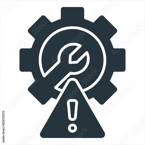 Defect Glyph Icon Vector Illustration