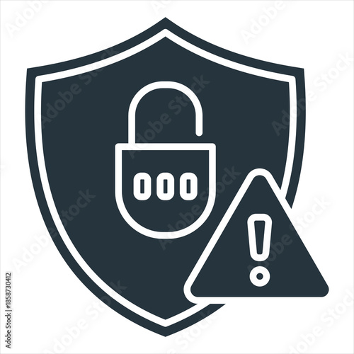 Risk Mitigation Glyph Icon Vector Illustration