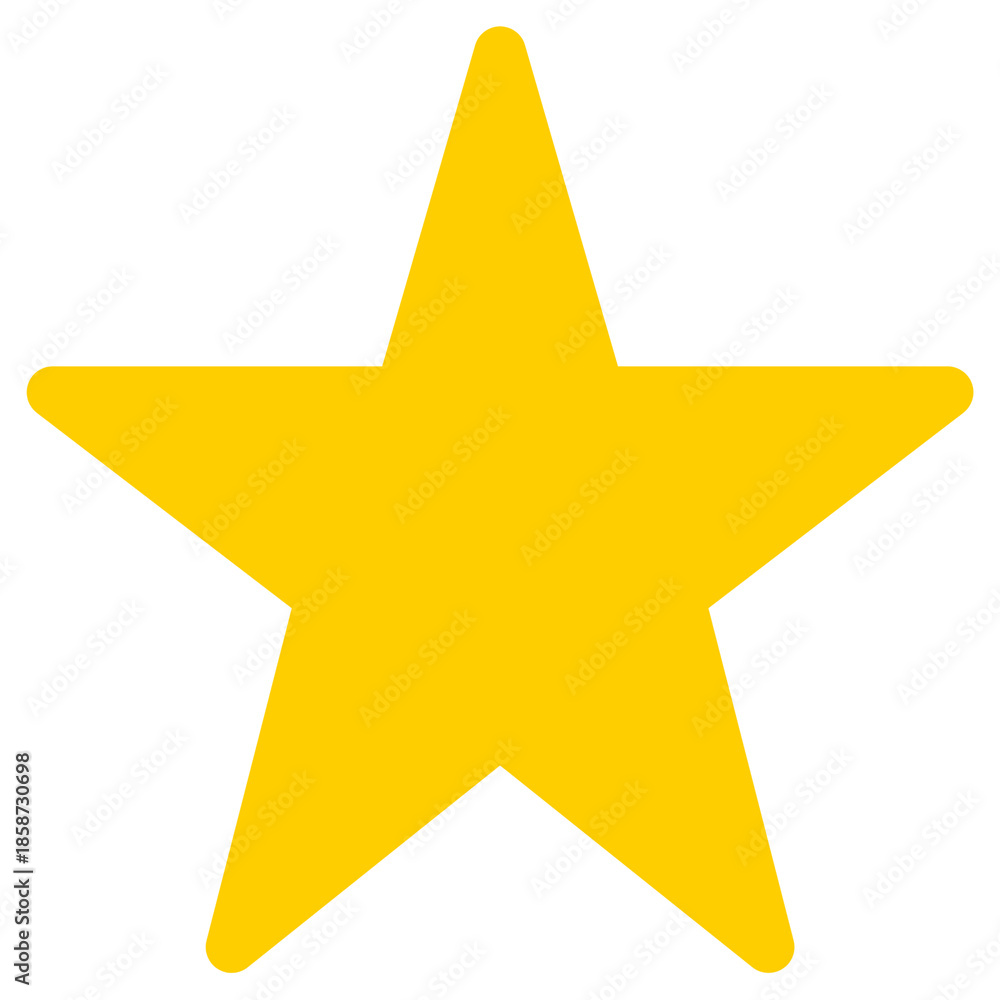 Obraz premium Yellow star icon isolated on transparent background