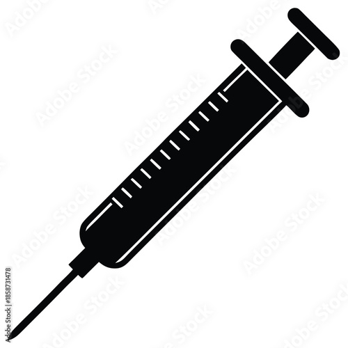 syringe vector on white background