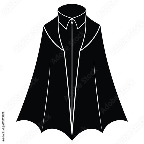 vampire cape vector on white background