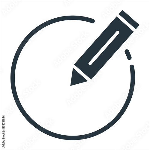 Compose Glyph Icon Vector Illustration
