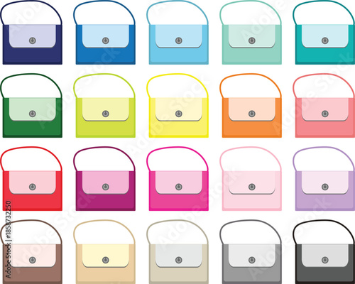 Colorful Handbags in Various Hues and Shades.