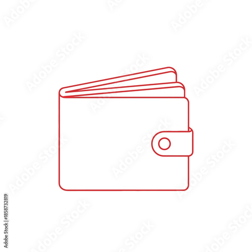Simple Wallet Illustration for Financial and Payment Concepts