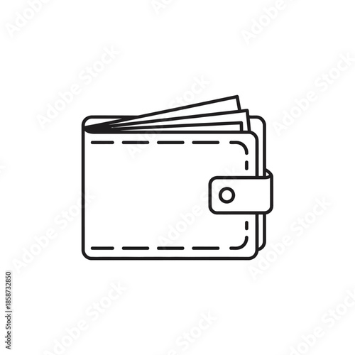 Simple Wallet Illustration for Financial or Personal Identity Concepts