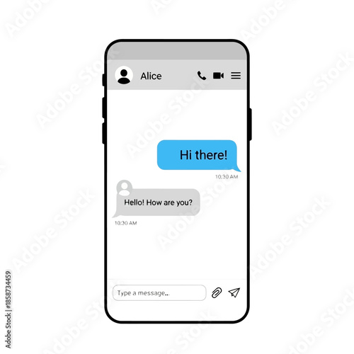 Smartphone messaging interface