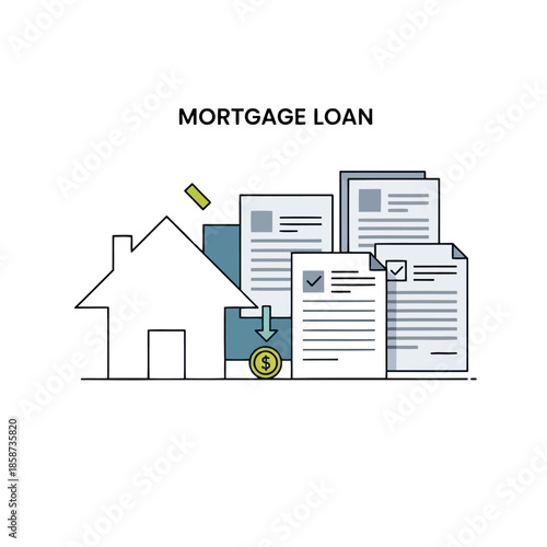 Mortgage loan document illustration