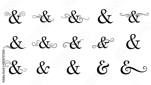 Elegant Ampersand Collection: A Variety of Ornamental Designs for Creative Projects