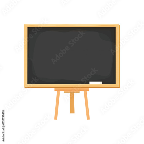 black chalkboard on wooden easel with white chalk