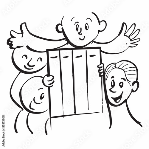 Family support abstract concept icon, modern minimalist symbol of community, unity, and caring relationships