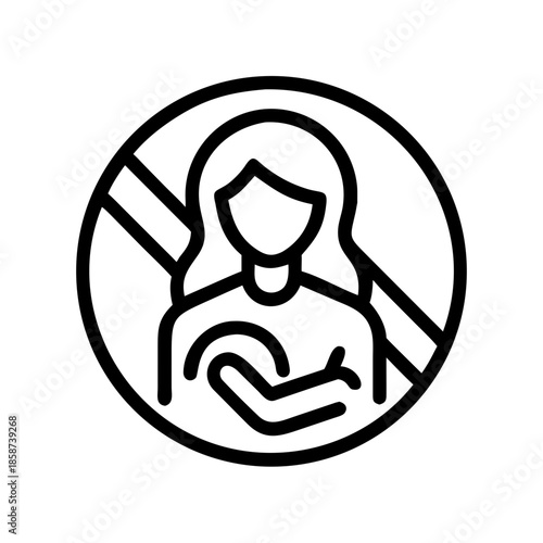 Motherhood care symbol using enclosing lines, representing protection, support, and the nurturing bond of family.