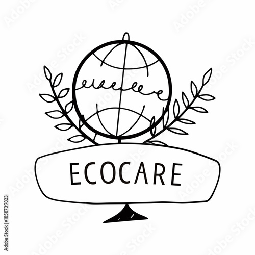 Environmental responsibility logo concept in a clean, modern design, conveying a commitment to the planet and sustainable practices.