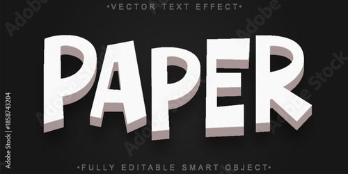 Paper Sheet Notebook Vector Fully Editable Smart Object Text Effect