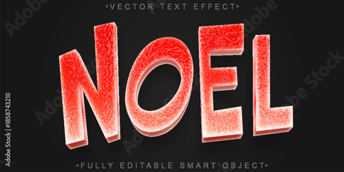 Noel Christmas Holiday Vector Fully Editable Smart Object Text Effect