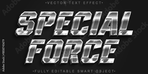 Special Force Tactical Vector Fully Editable Smart Object Text Effect