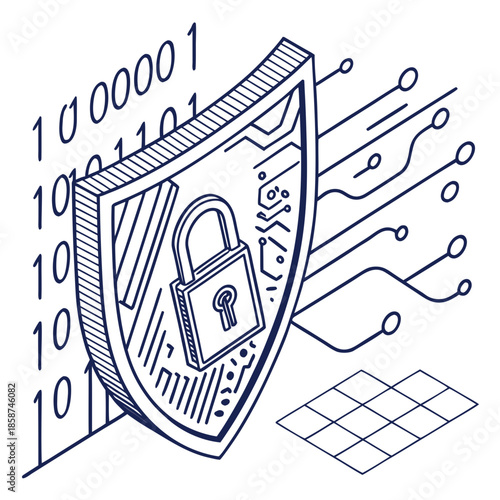 Secure digital shield protecting data