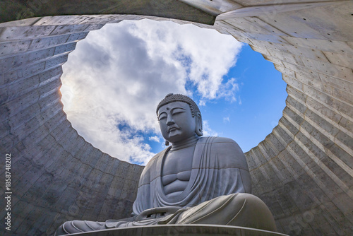 The Hill of the Buddha, a statue of the Buddha located in the Makomanai Takino Cemetery in Sapporo, Hokkaido, Japan.