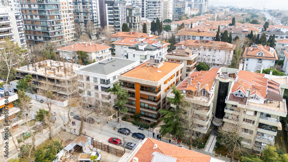 Fototapeta premium Drone shootings of Suadiye, Istanbul