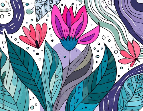 Abstract floral pattern