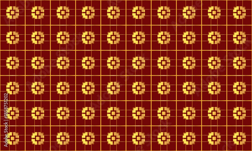 Elegant red and gold Chinese traditional ornament pattern for lunar new year festive background.