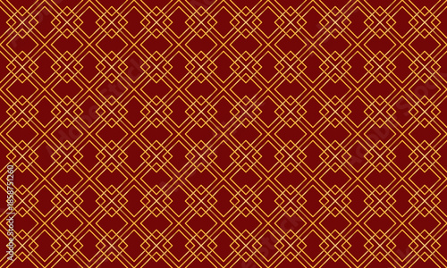 Elegant red and gold Chinese traditional ornament pattern for lunar new year festive background.