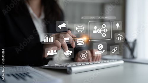 Photos Affiliate marketing drives business growth through partnership strategy, custome