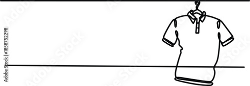 White polo shirt hanging Vector