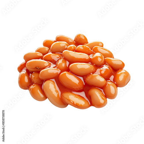 Delicious baked beans in rich tomato sauce