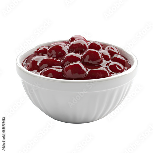 Delicious maraschino cherries in white bowl