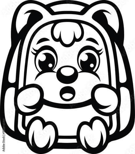 Top View Backpack Flat Lay Design for Travel, School and Lifestyle Concept