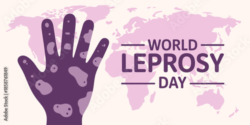 World Leprosy Day Awareness Hand Illustration Design