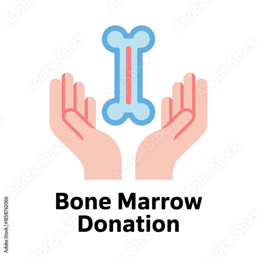 Hands Offering Bone Marrow Donation Symbol for Charity