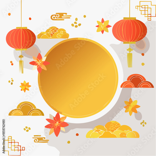 Clean corporate Lunar New Year background