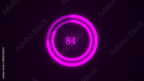 loading circle bar and numerical countdown