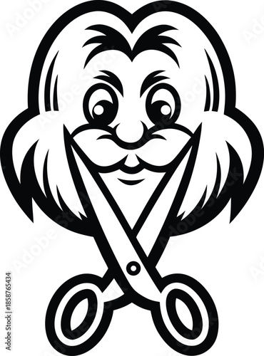 Scissors Flat Lay Office Tool for Craft and Stationery Concept