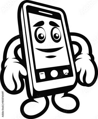 Smartphone Flat Lay Mobile Device for App and Technology