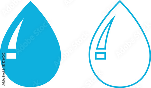 Water drops icons set collection with droplet splash symbols in flat and line style, liquid rain fluid illustration group for weather nature hygiene UI design and clean graphic elements