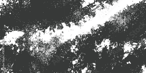 Distressed black and white grunge texture background overlay with rough vintage pattern Vector, illustration