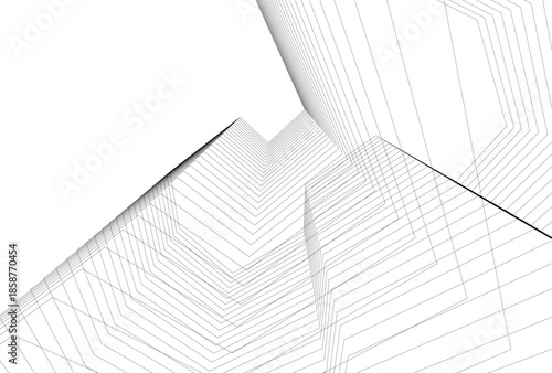 Abstract architecture building 3D illustration