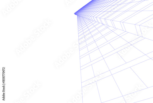 Abstract architecture building 3D illustration