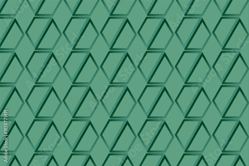 Geometric honeycomb pattern in shades of green