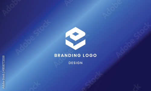 Creative P letter logo with abstract gradient background .