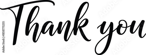 Elegant Calligraphy 'Thank You' Message for Expressing Gratitude and Appreciation