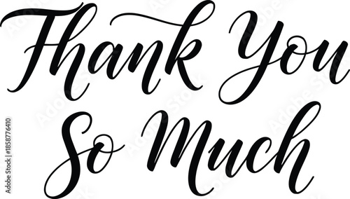 Elegant Thank You So Much Text Design