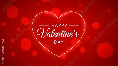 Happy valentine's day greeting card with heart design